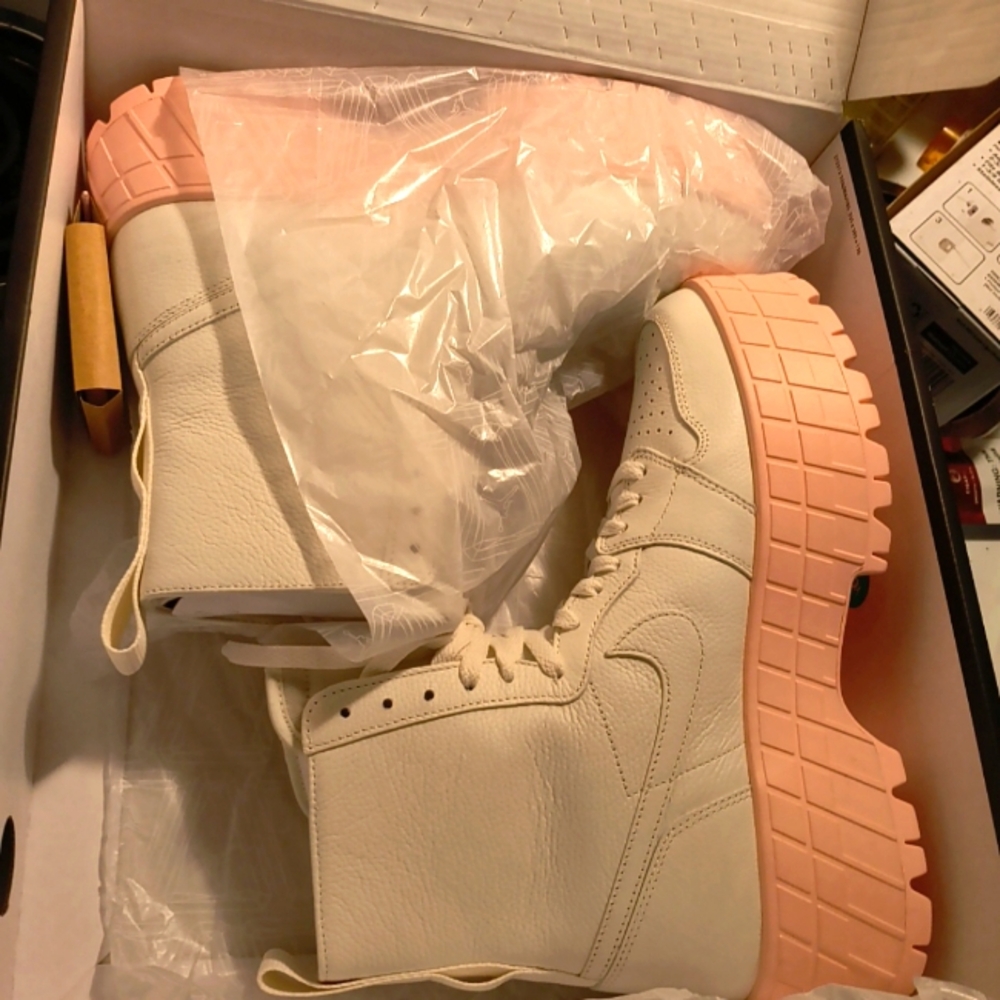 Air Jordan 1 BrooklynHigh Sail Legend Pink W- FJ5737-116  Women's Shoes12W 10.5M